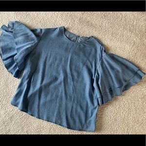 NWT Popsugar Top with Wide Short Sleeves Med